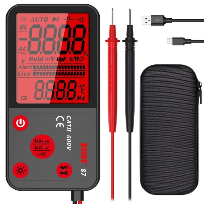 Multimètre Numérique 683 Écran Tactile | Rechargeable USB, NCV, Arrêt Auto, Rétroéclairage