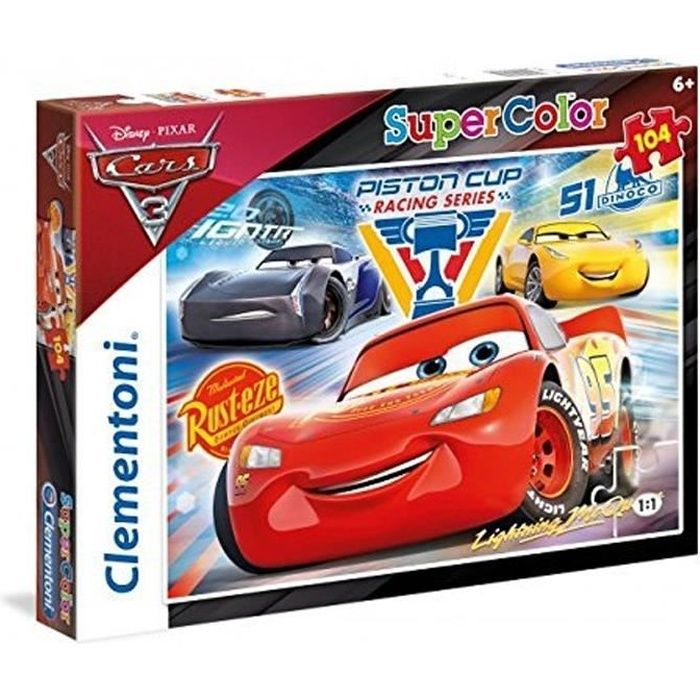 Puzzle Disney Cars 3 - CLEMENTONI - 104 pièces - Pour enfants de 7 ans ...
