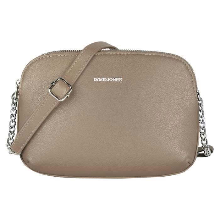 David Jones Petit Sac Bandoulière Femme Multipoche Zip Simili