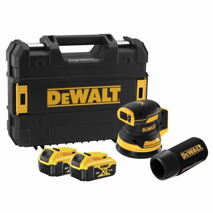 Ponceuse excentrique XR 18V 125 mm Brushless DEWALT 2 batteries 5.0Ah + coffret TSTAK sans chargeur DCW210P2 QW