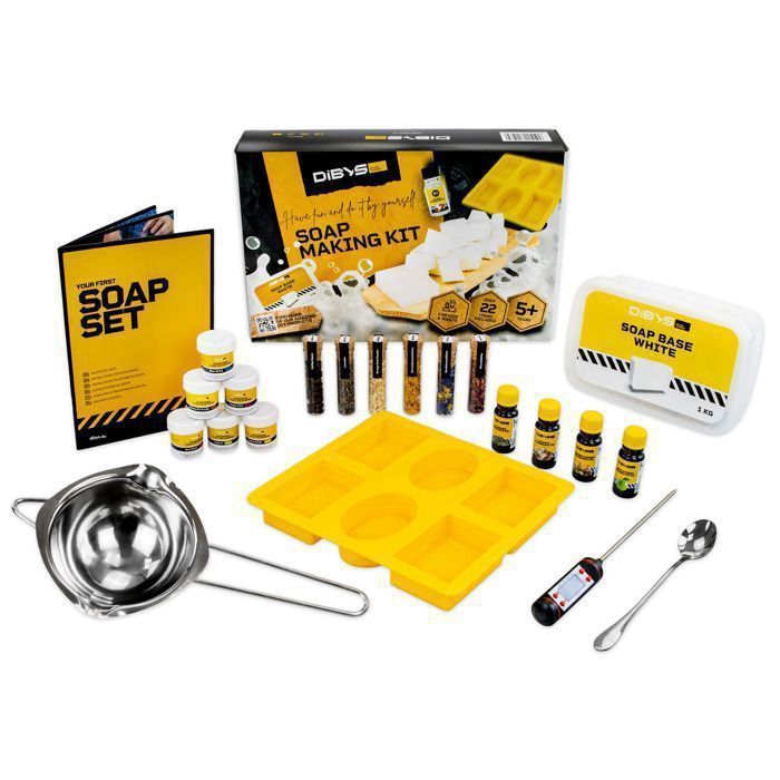 Kit de fabrication de savon - DIBYS - Savons personnalisés - Base glycérinée - 1 kg - Pour enfants et adultes