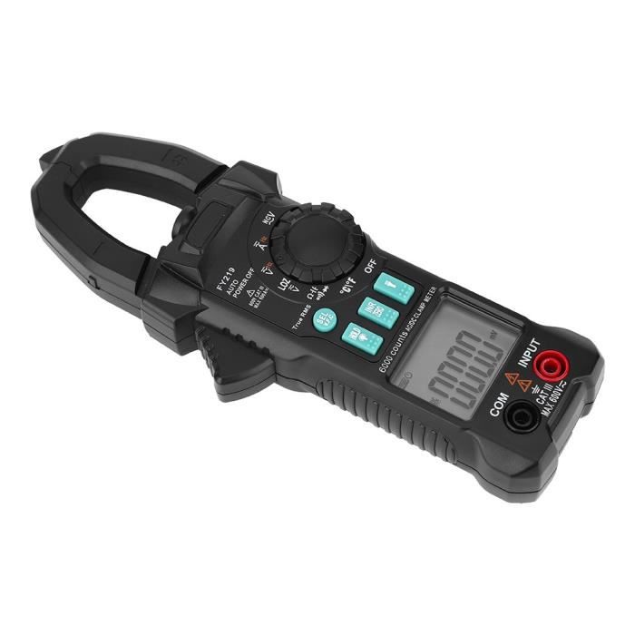 Multimètre Pince Ampèremétrique Numérique - Mesure AC/DC, Tension, Résistance, Capacité, Température - Écran Couleur, 10000 Counts, Autonomie 1500mAh