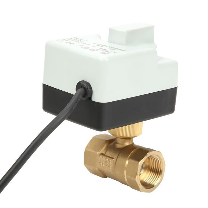 Vanne à Bille électrique CWX-25S En Laiton - DN20, BSP, 24VDC, Pour Eau/air/gaz