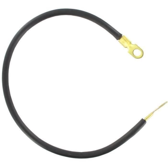 Câble batterie noir à 6 conducteurs avec gaine poly vinyl Ø Oeillet : 10mm, L: 508mm