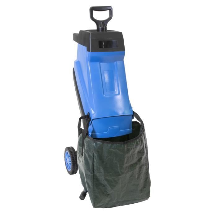 Broyeur Végétaux Électrique 2500W - Broyeur Branches Diamètre 45mm Silencieux Avec Bac 45L
