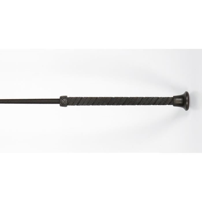 Stick de dressage équitation poignée de luxe noire Harry's Horse - noir - 130 cm