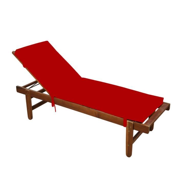 matelas bain de soleil outdoor coloré rouge 60x190 cm
