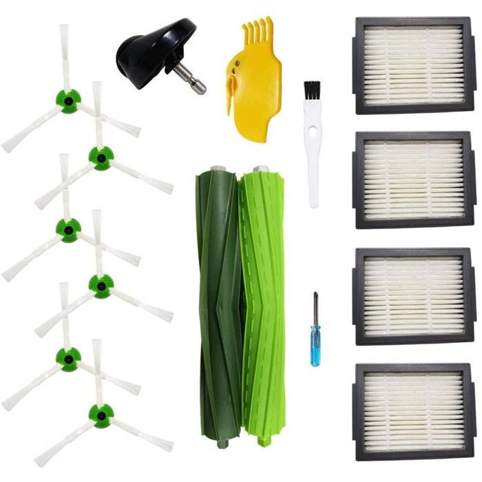 INF Accessoires détachées pour laspirateur iRobot Roomba i7/i7+/E5/E6/E7 16 pièces