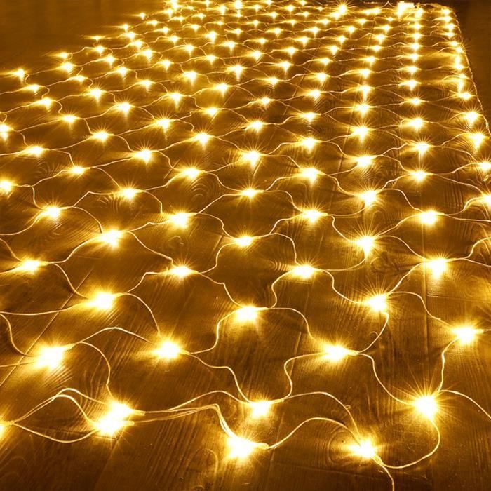 Rideau De Lumières LED 3x2 M - 200 LED, 8 Modes, IP44 (intérieur/extérieur)