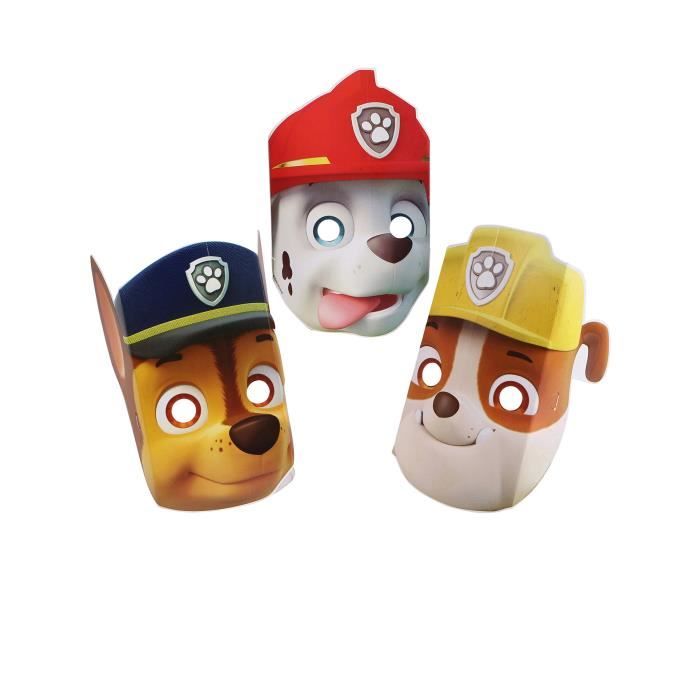 Lot de 8 Masques en carton Pat' Patrouille - Paw Patrol - 81598