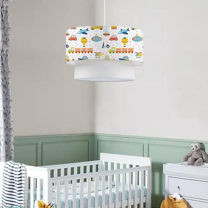 Suspension Lurgan pour enfant E27 70 cm motif de véhicules