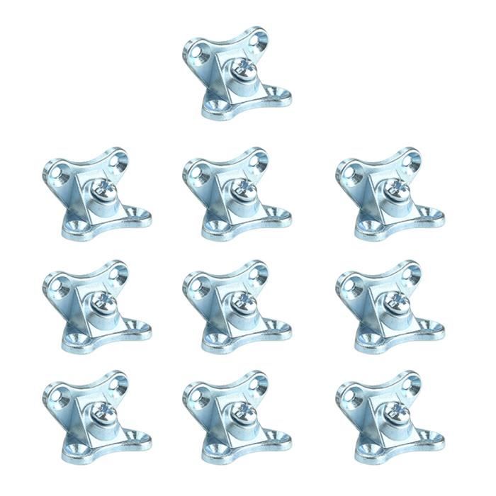 Lot De 5 Crochets Fixation Acier Inox - Pour Corde à Linge, Mât Drapeau, Auvent Bateau - Avec Vis Et Bouchons