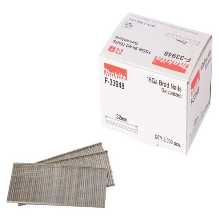 Clous brads T16 Ga galvanisés Long. 32mm 2000 pcs MAKITA F 33948 - vue 3