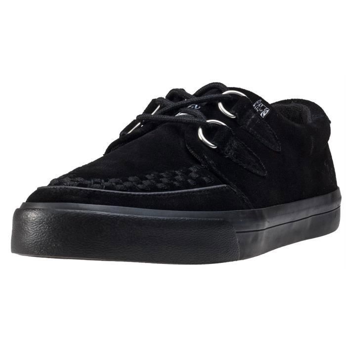 T U K Baskets - T U K - Vlk D-ring Creeper - Cuir - Noir - Lacets