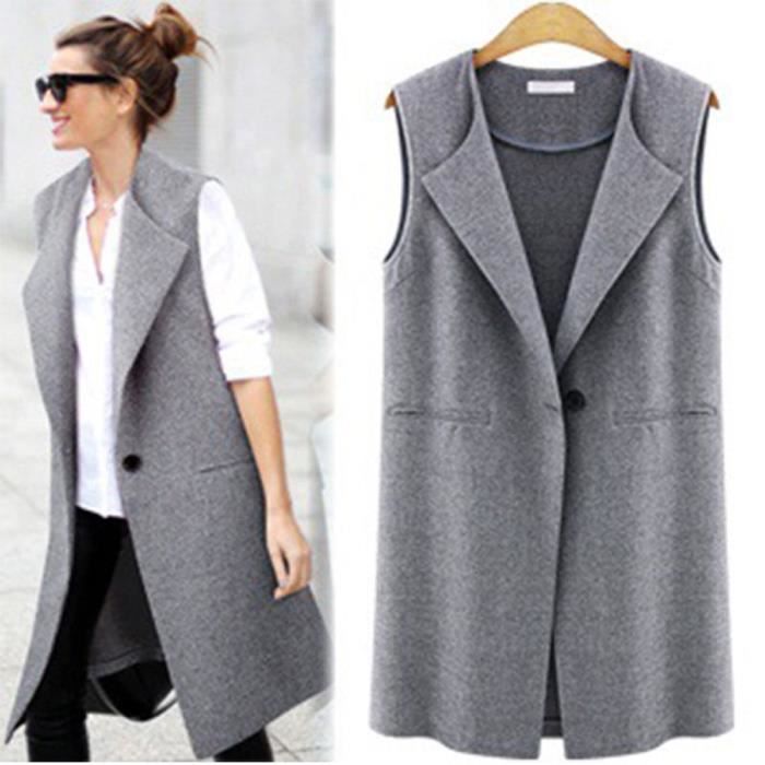 manteau sans manche femme