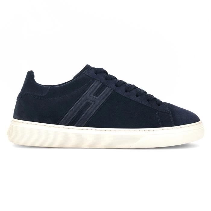 Baskets homme Hogan H365 Bleu Daim Nubuck Lacets Bleu Cdiscount Chaussures