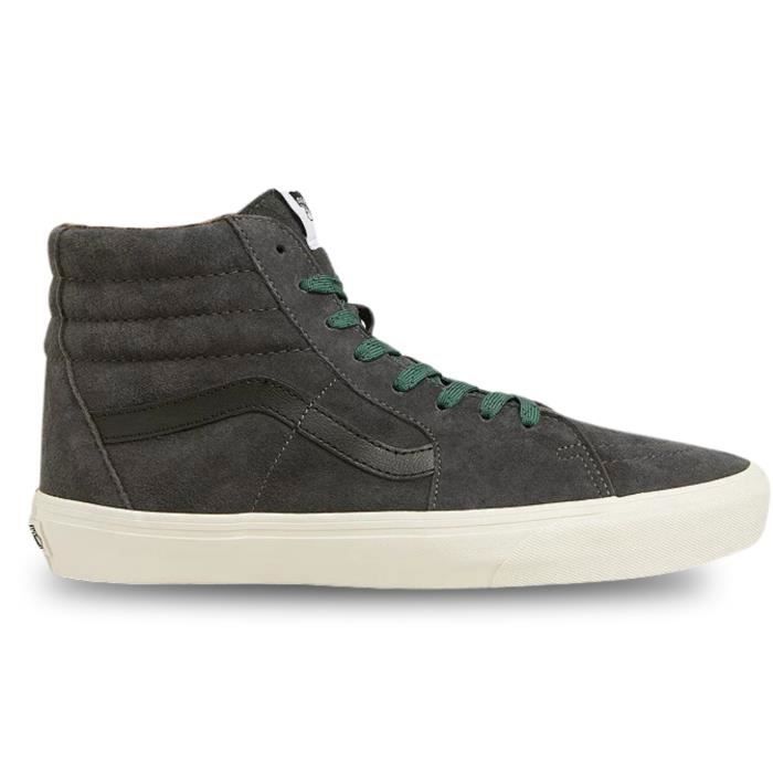 Vans Chaussures Homme VANS Sk8-Hi Gris - Lacets - Textile