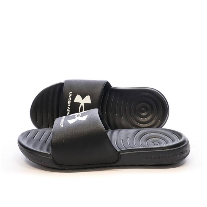 Claquettes garçon UNDER ARMOUR Ansa Fixed Noir/blanc/noir