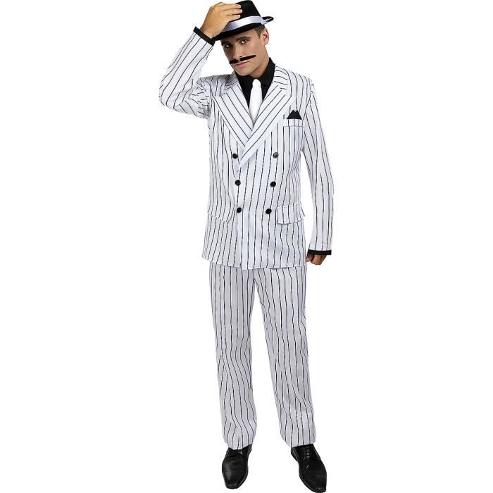 Déguisement gangster blanc années 20 homme Cabaret, Mafia-  Funidelia-118288- Déguisement Homme et accessoires Carnaval Noel -  Cdiscount Jeux - Jouets