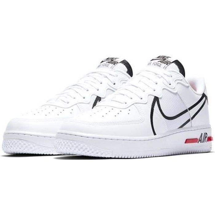 Air Force 1 React Low Chaussures Baskets Nouveau Originals AF1 Airforce One  pour Homme Femme Blanc - Cdiscount Chaussures