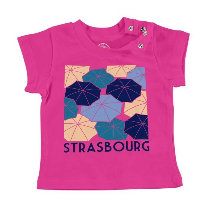 Fabulous Body Bébé Manche Courte Strasbourg Minimalist - 100% Coton Imprimé France