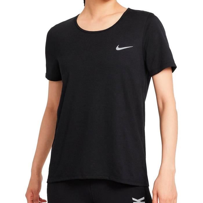 T-shirt de sport Femme Nike Run Division - Noir - Technologie Dri-Fit