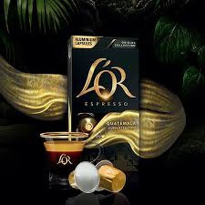 Café L'OR espresso 10 Capsules guatemala intensité 7 en aluminium