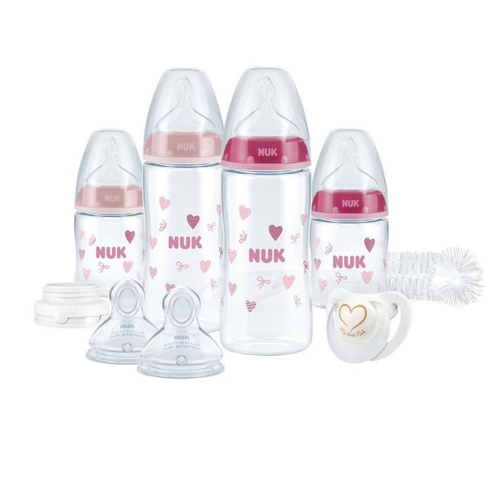 Bébé bouteilles en verre avec silicone 3 Tétines Anti-colique 240 ml BPA free 6 M lait Formule