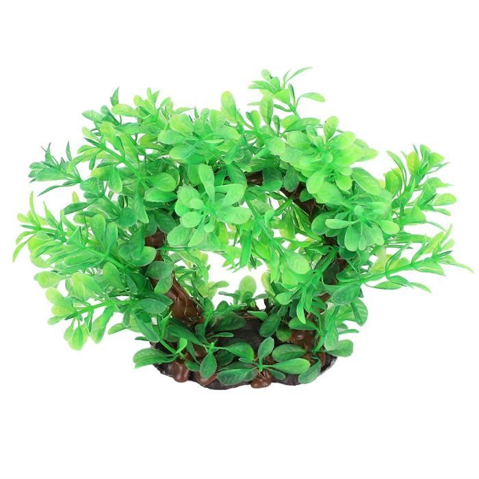OMABETA Plantes artificielles daquarium Plante Aquatique de Sécurité de Simulation animalerie vivarium Arche Milano Vert