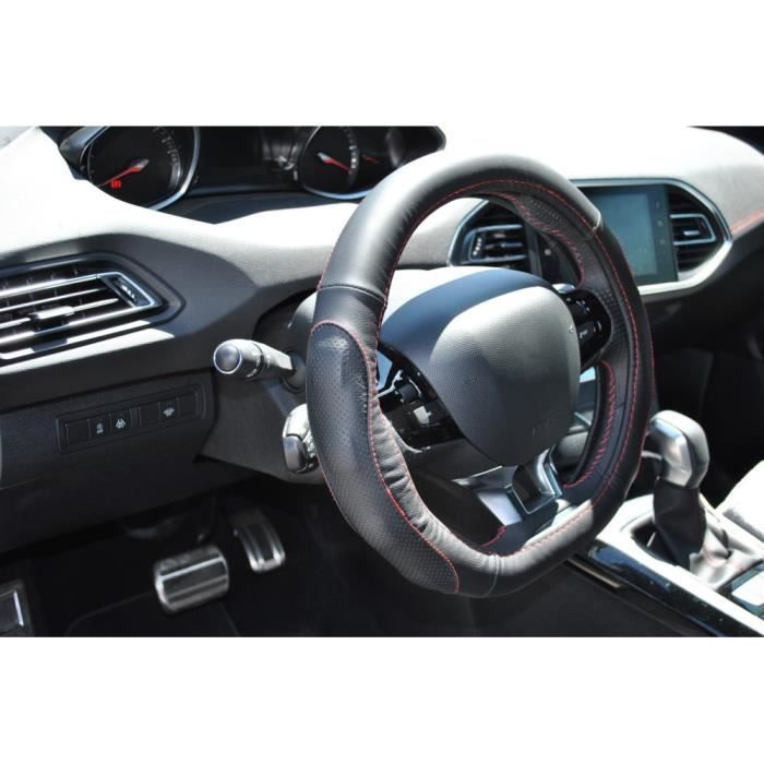 Compatible avec Peugeot 308 Old Peugeot 408 Housse de Volant de Voiture Doux Micro Stretch Cuir Respirant Meilleure adhérence Accessoires de Voiture 
