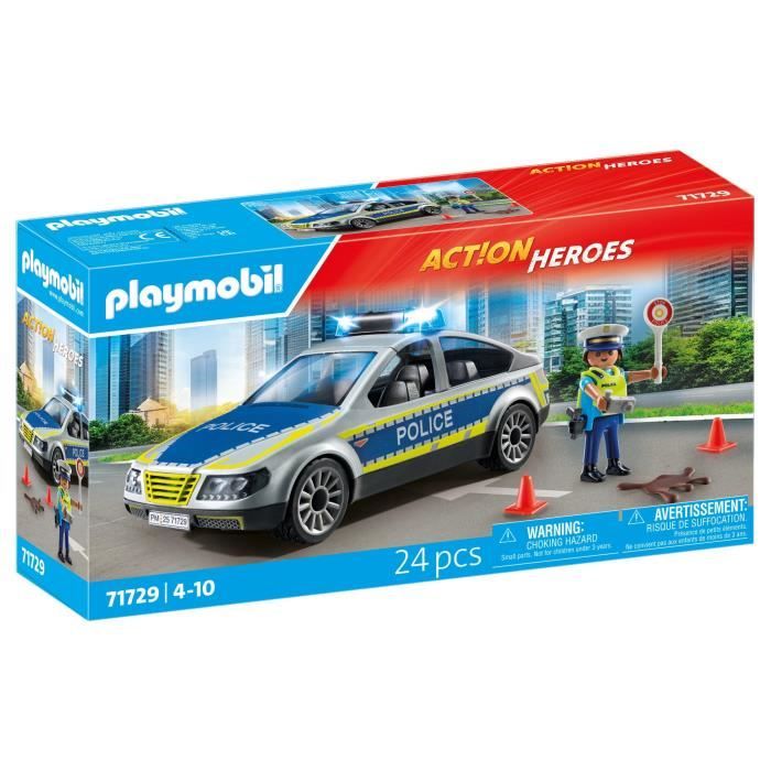 Voiture Police Avec Sirène Et Gyrophare Playmobil La Boite - vue 10