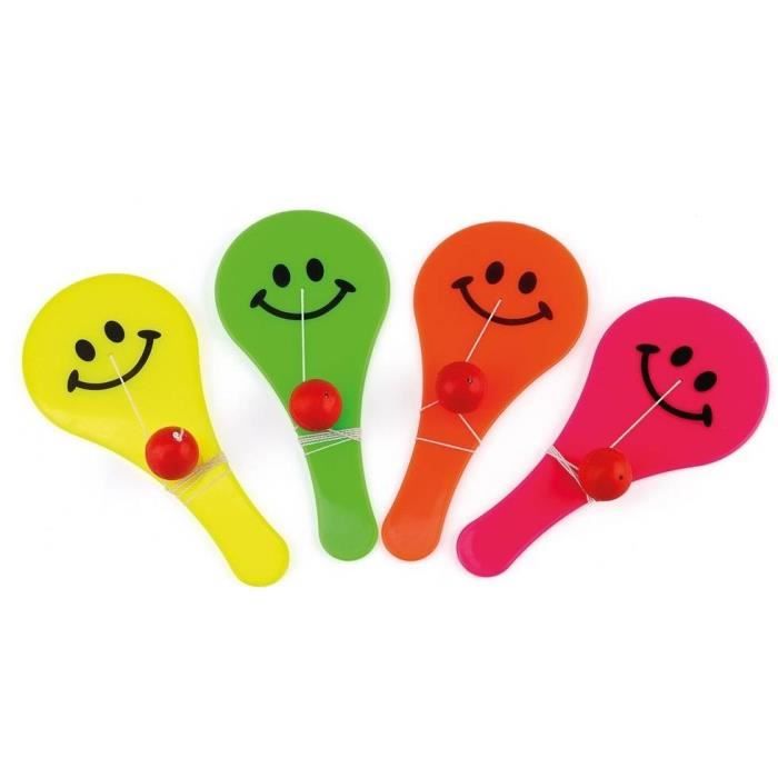 Lot De 4 Colliers à Boules Plastique – Jaune, Vert, Rose, Orange – Déguisement Et Fête