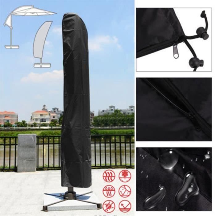 Housse De Parasol Résistante Aux Intempéries - Tissu Oxford 600D PVC - Tailles 153x30/30 Cm Et 190x25/50 Cm - 7