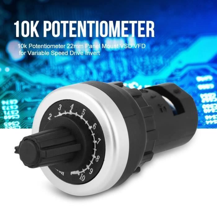 Potentiomètre Rotatif 20K Tooloflife - Pour VSD/VFD - Réglage Vitesse - Noyau Verre - IP65