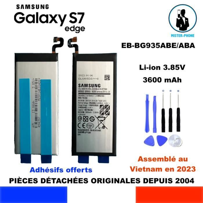 BATTERIE ORIGINE SAMSUNG GALAXY S7 EDGE SM-G935 EB-BG935ABA EB-BG935ABE 3600mAh + KIT OUTILS MISTER-PHONE GENUINE BATTERY TOOLS