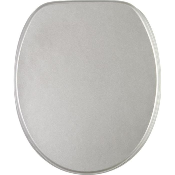 Abattant WC Soft Close - Frein De Chute Lent - Bois Massif Antibactérien - Fixation Universelle - Coloris Dune - Charge Max 200 Kg