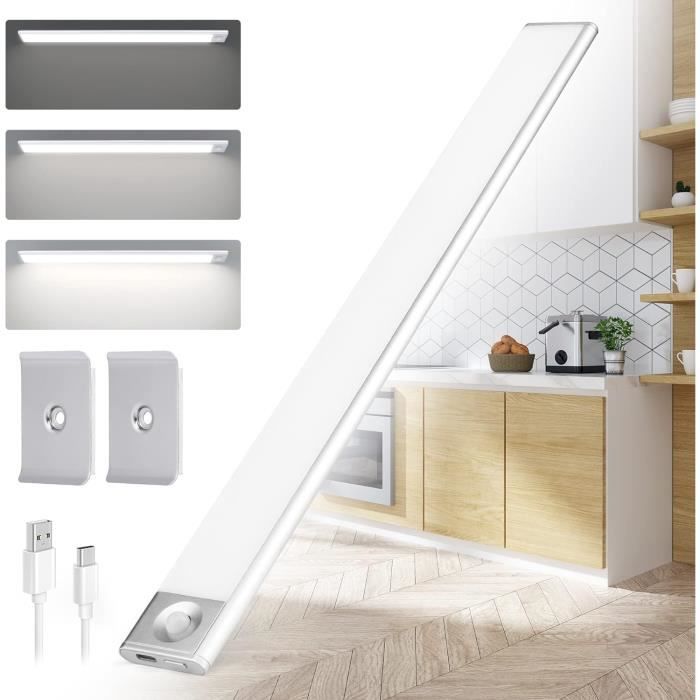 Led Lampe De Placard 40Cm À Détecteur De Mouvement, Éclairage Led Cuisine Sous Meuble Lumière