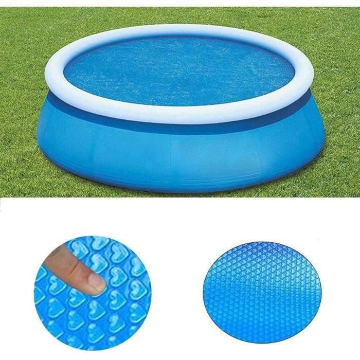 Couverture Solaire Summer Waves Pour Piscine Ronde 244 Cm - Réduit La Perte De Chaleur, évite L'évaporation Et Protège Des Saletés