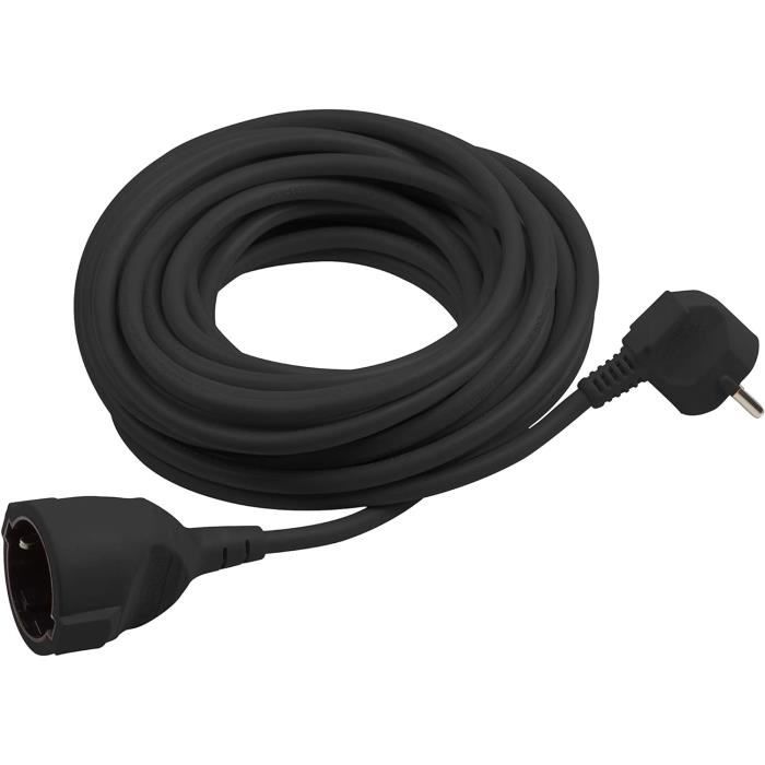 Meister 7431510 Rallonge Européenne - Câble En Plastique IP20 Intérieur Idéal Pour Lampes Et Guirlandes Lumineuses électrique Fiche