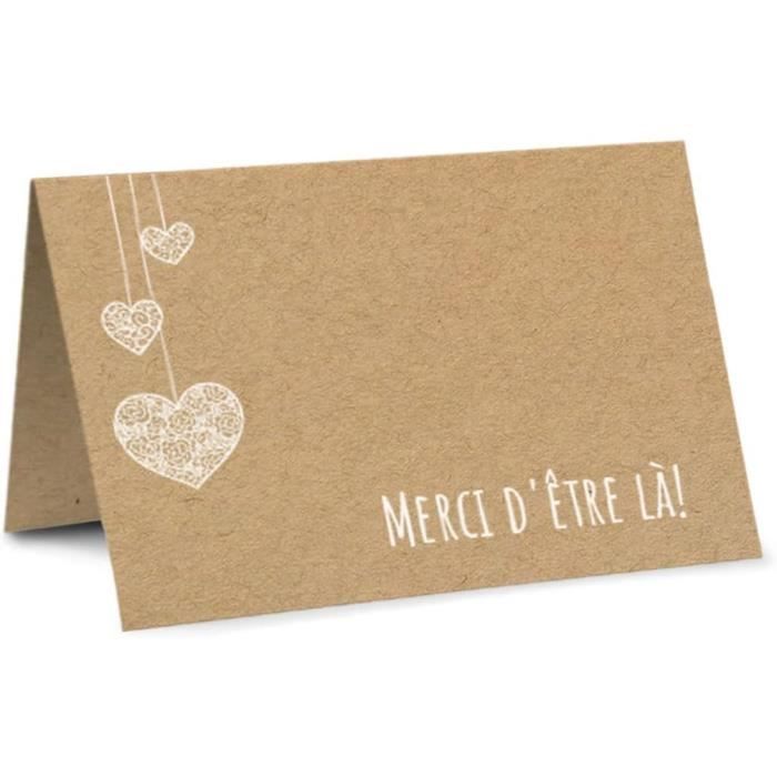 Carte De Visite Personnalisée 50 Cartes Porte-nom De Table Partycards - Format A7, Pour Mariage, Baptême, Anniversaire, Noël - Décoration De Table