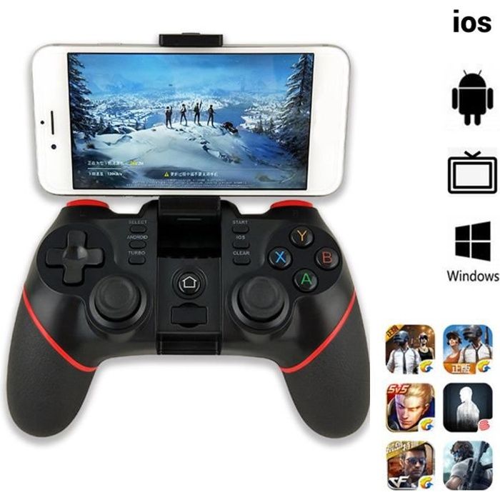Manette De Jeu Sans Fil Rétractable Pour Téléphone (iOS/Android) Et PC/PS4 - Ergonomique, Multicolore