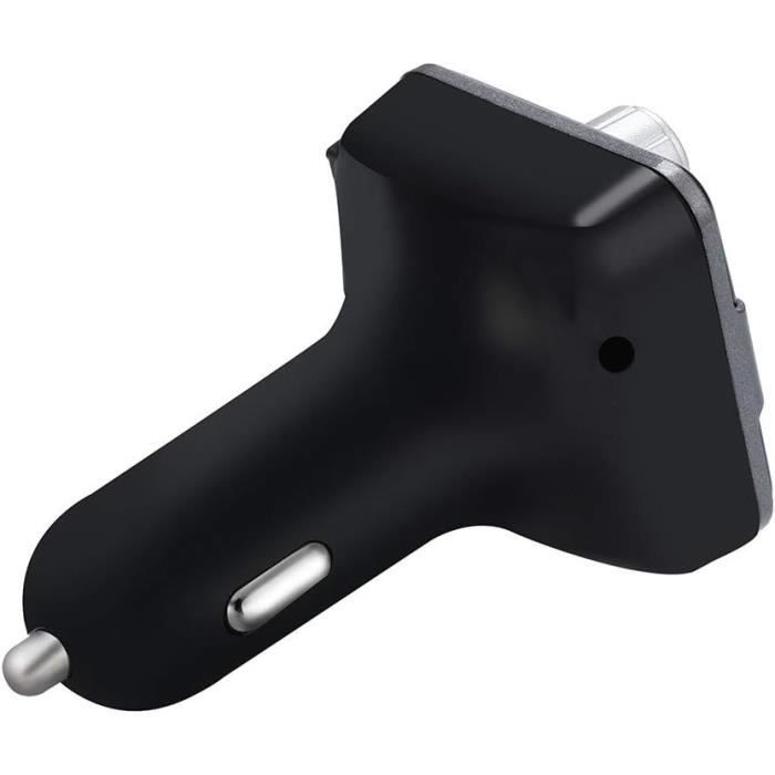 Émetteur FM Bluetooth 5.0 Pour Voiture - Lecteur MP3/USB, Affichage Tension Batterie, Micro Anti-bruit, 2 Ports USB