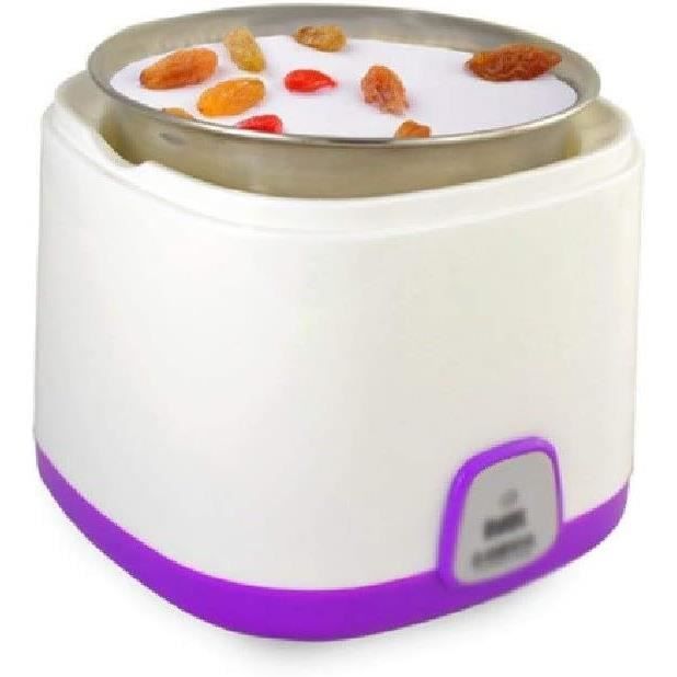 Machine à Yaourt Automatique 1200ml - 5 Pots En Verre - Chauffage PTC - Contrôle Thermostatique - Affichage LED