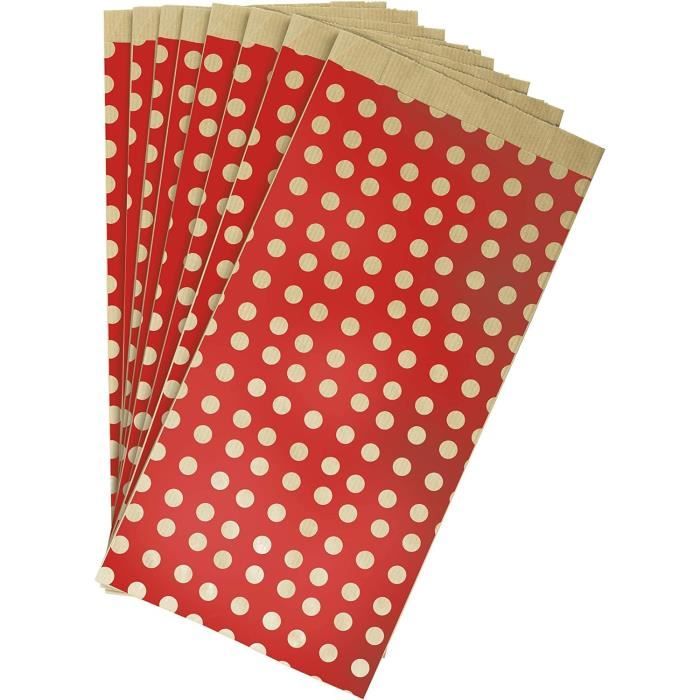 394106C - Un Sachet De 50 Pochettes Kraft - 11x21 5cm - Motif : Cœurs