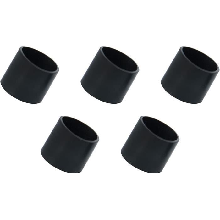 Lot De 4 Protections Pour Pieds De Table/chaises - 25x25mm - Caoutchouc Noir