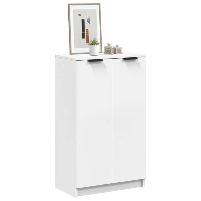 vidaXL Armoire à chaussures Blanc 59x35x100 cm Bois dingénierie 811439