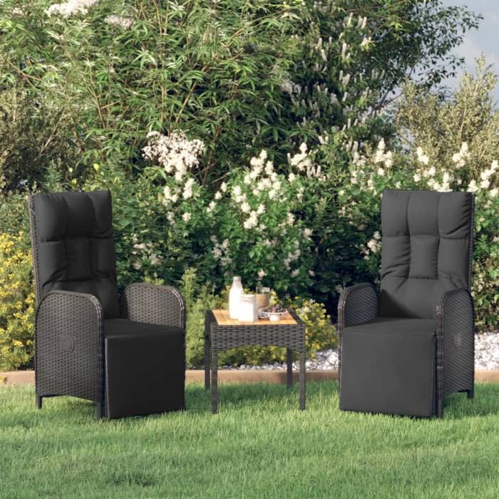 vidaXL Chaises inclinables jardin 2 pcs - vue 2