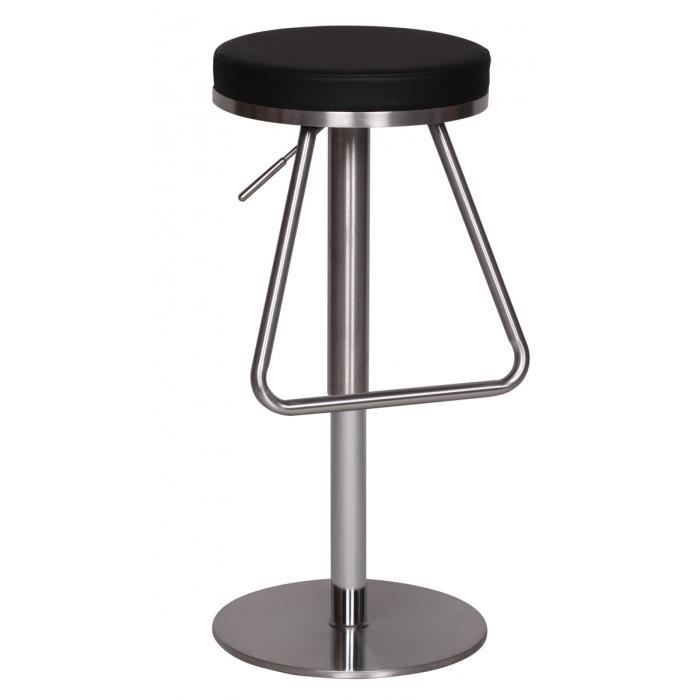 Tabouret de bar en acier inoxydable noir WOHNLING - Design moderne et durable