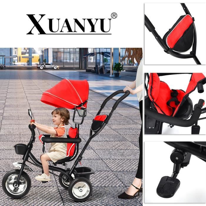 Tricycle bébé évolutif ERROLVES - Rose - 3 roues - Pour filles - 10
