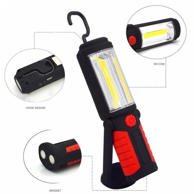 Torche De Travail à Led Portable Et Rechargeable, Lampe Magnétique Torche De Travail à Led Portable Et Rechargeable, Lampe Magnétique